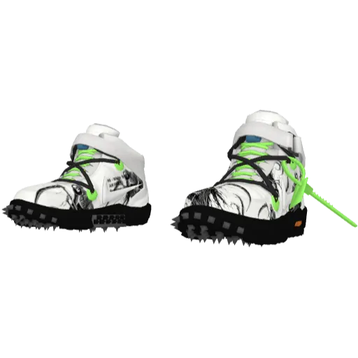 Белые с черным кроссовки Nice Air