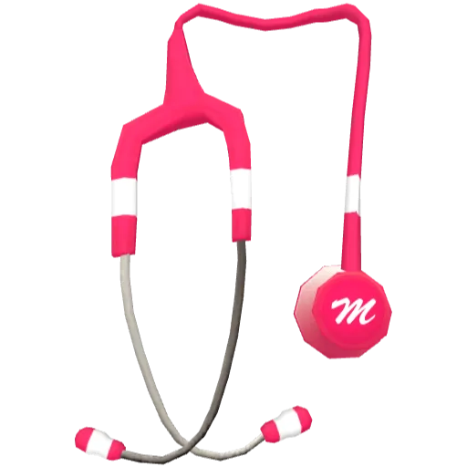 Розовый с белым стетоскоп