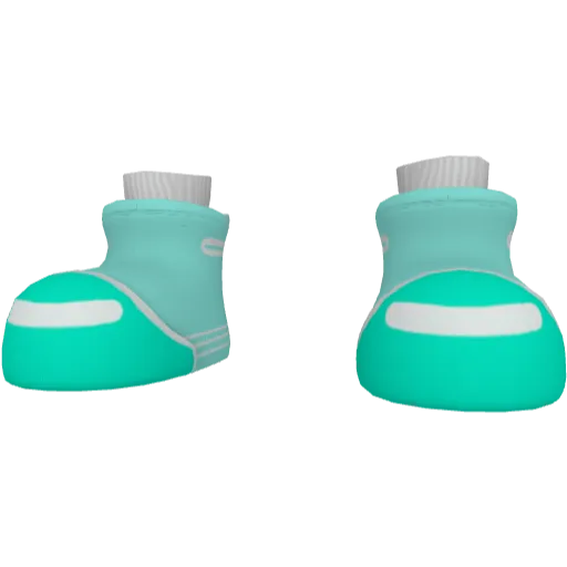 Голубые большие ботинки