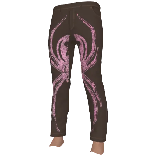 Коричневые штаны с пауком