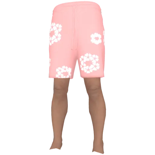 Розовые шорты Denim Tears