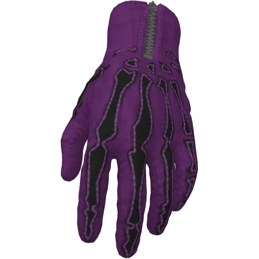 Фиолетовые перчатки с костями
