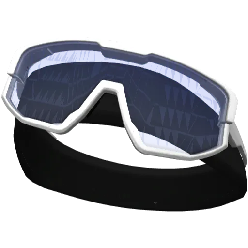 Чёрная повязка с синими очками