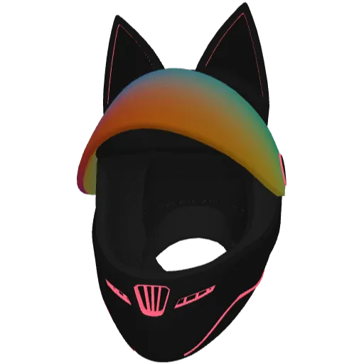 Черный с розовым шлем открытый (Luminoforo)