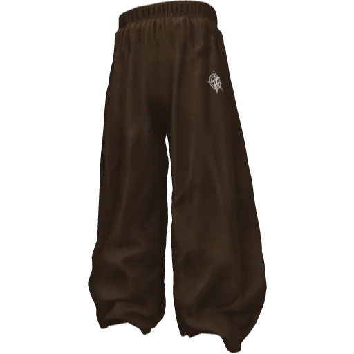 Коричневые широкие спортивные штаны