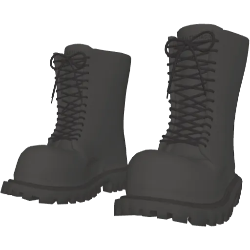 Серые высокие ботинки Balemciaga