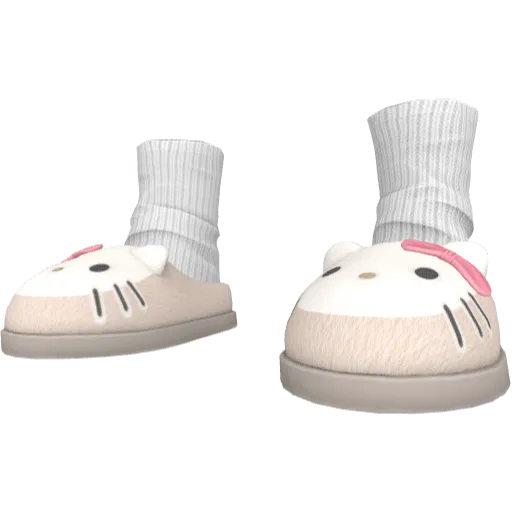 Светло-розовые тапочки в виде кота