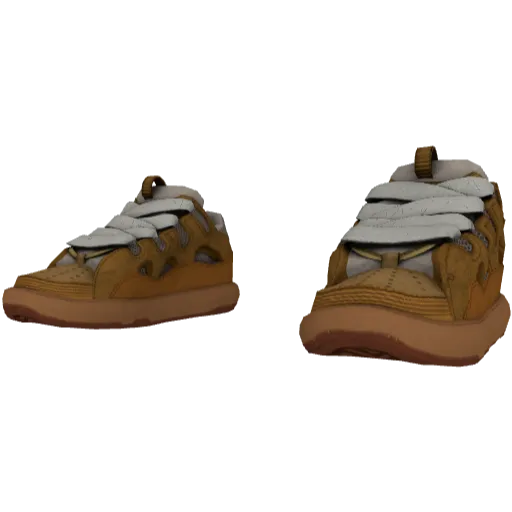 Рыжие дутые кеды