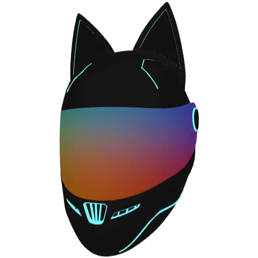 Черный с голубым с ушками (Luminoforo)