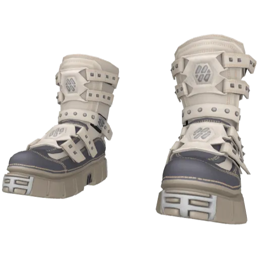 Белые высокие ботинки New Rock