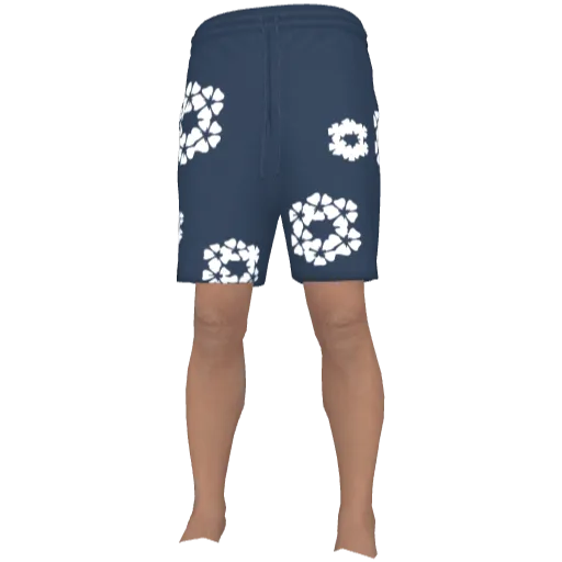 Синие шорты Denim Tears