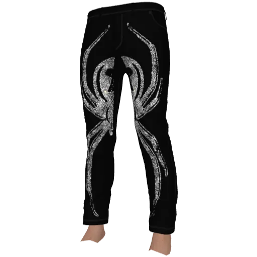 Черные штаны с пауком