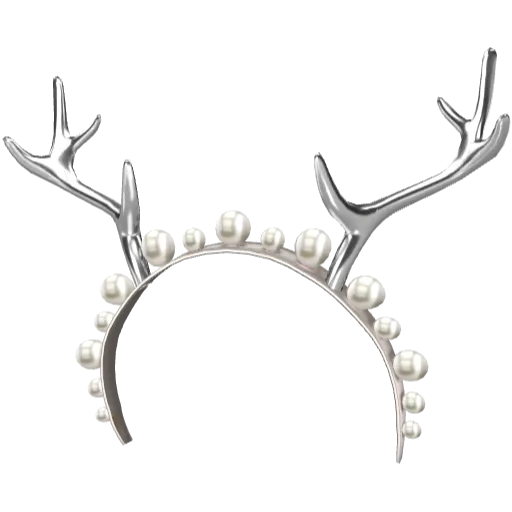 Серебряные рога с белым ободком