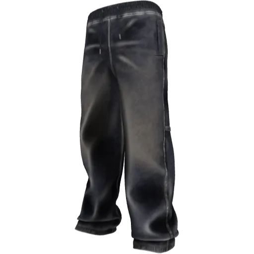 Темно-синие широкие джинсы