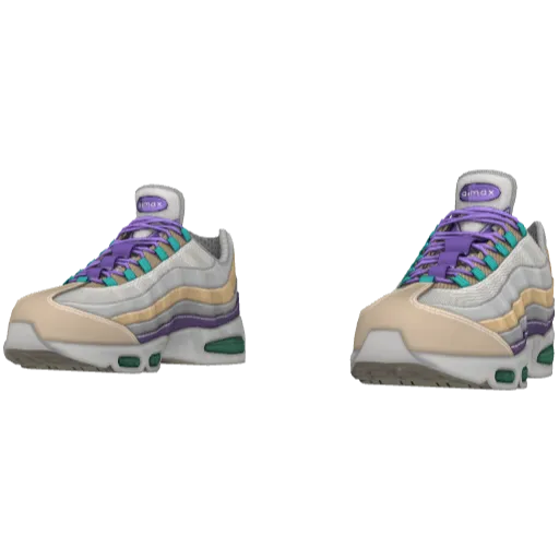 Лилово-бежевые кроссовки Nice Flow Max 95