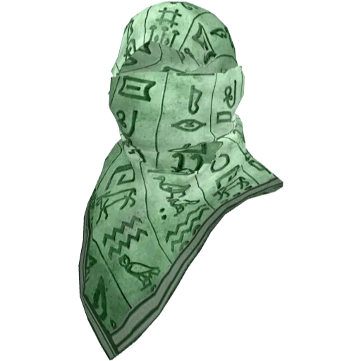 Зелёная рафатка с узором