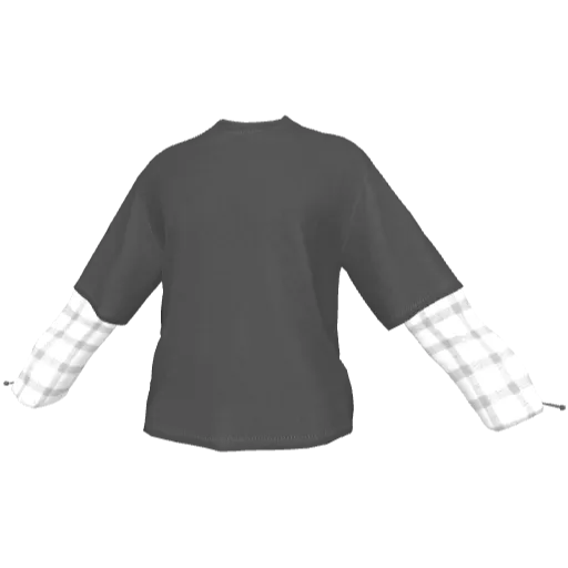 Кофта с рубашкой в клетку - Вариант 1