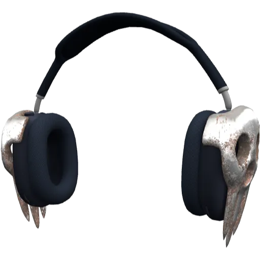 Синие наушники Appia Pro Max с черепом (Голова)