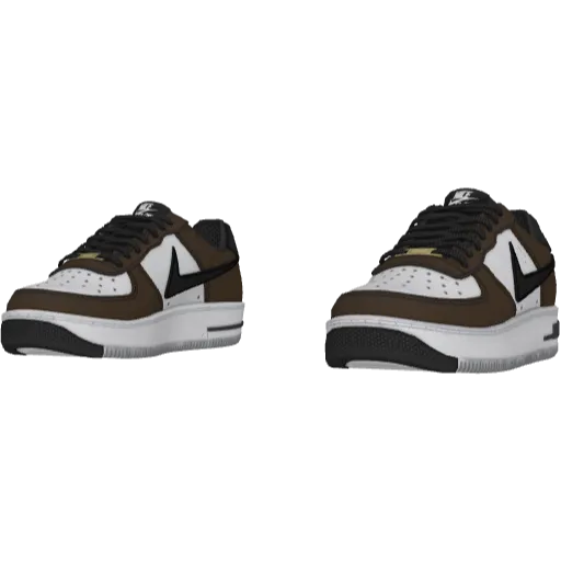 Бело-коричневые кроссовки Nice Flow Force 1