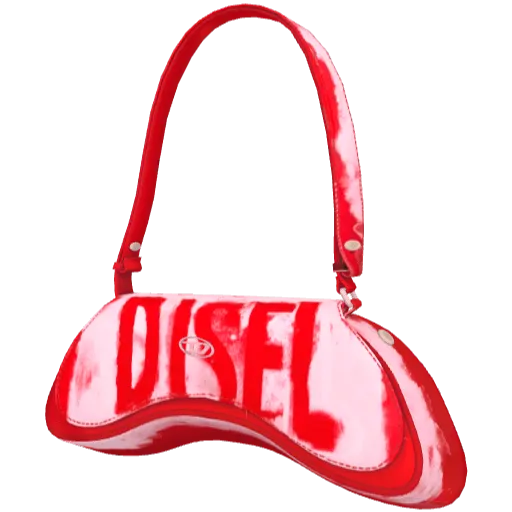 Красно-розовая сумка Disel