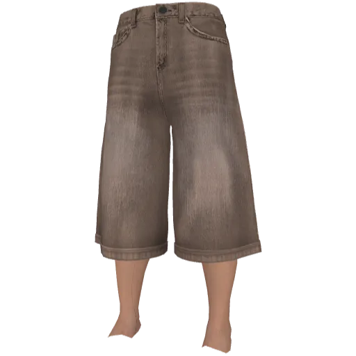 Коричневые джинсовые шорты без ремня