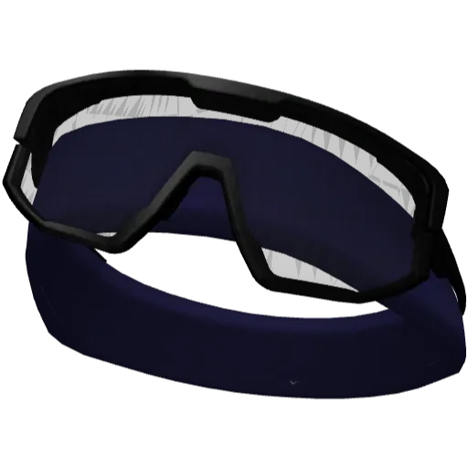Синяя повязка с черными очками
