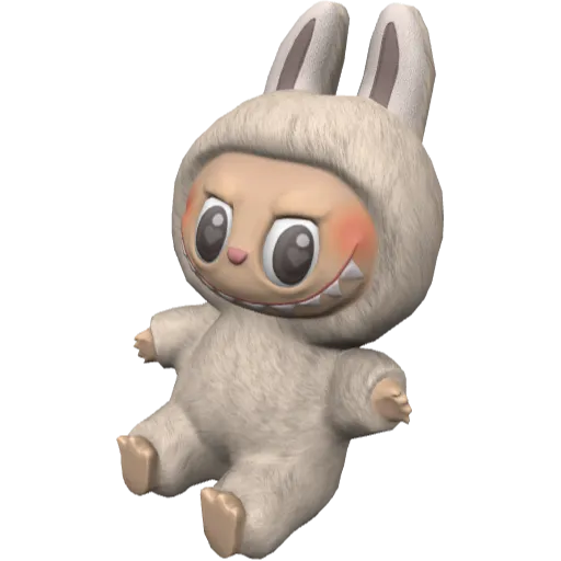 Бежевая Лабубу на плечо