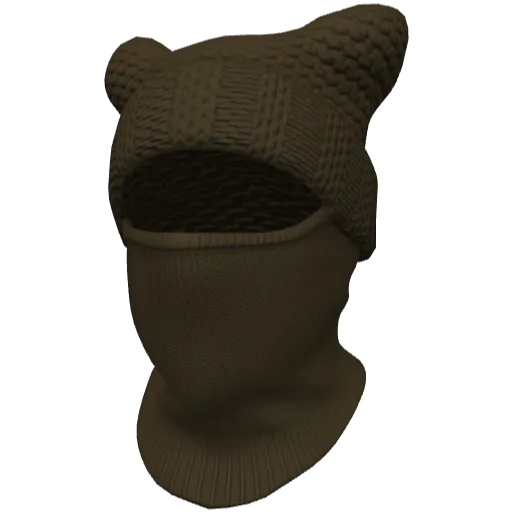 Коричневая маска с ушами