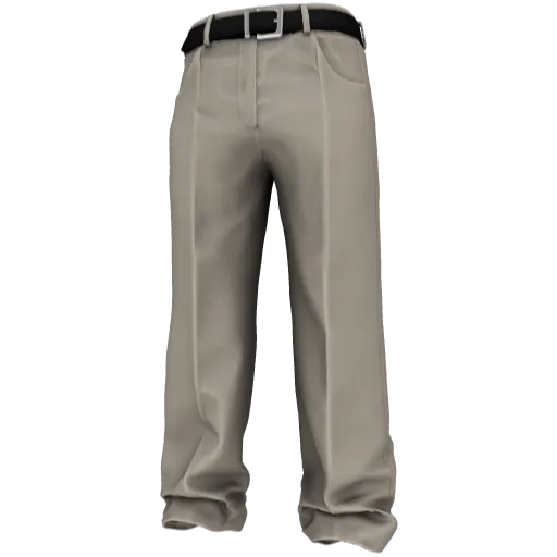 Белые штаны с ремнем