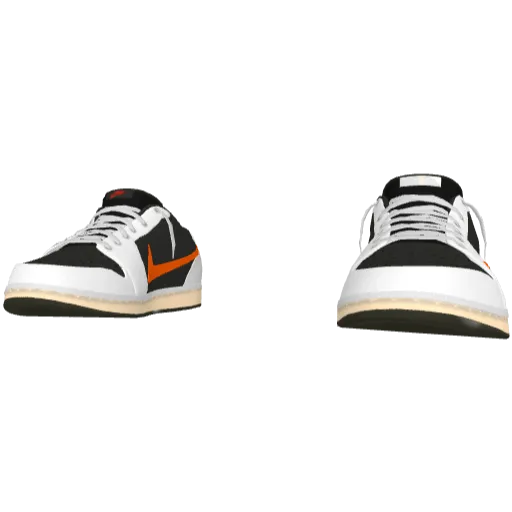 Бело-оранжевые кроссовки Nice Reverse Swoosh