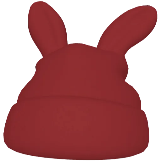 Красная меховая шапка с ушами