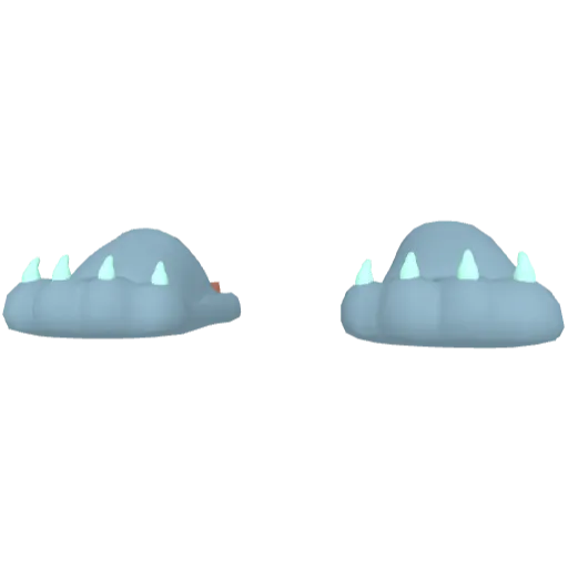 Голубые тапочки в виде лап