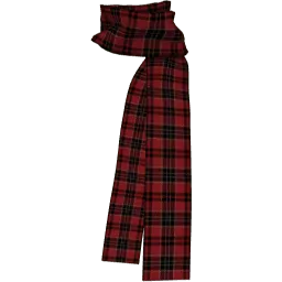 Красно-черный длинный шарф