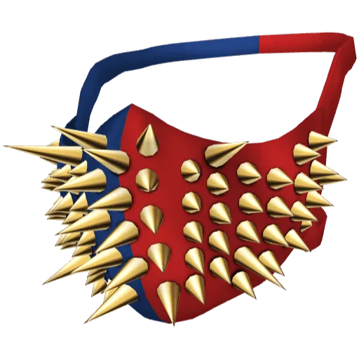 Красно-синяя маска с шипами