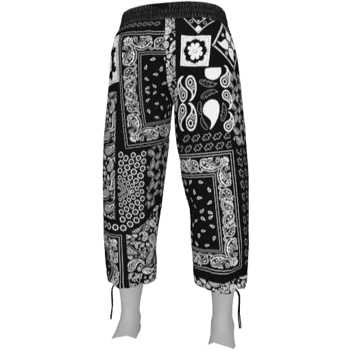 Черные штаны с узорами