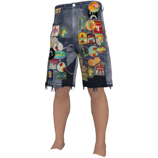 Серые джинсы с патчами