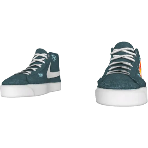 Голубые кеды Nice Blazer (Luminoforo)