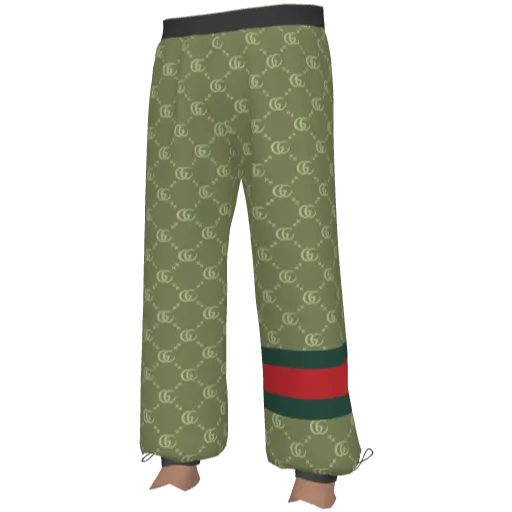 Светло-зеленые спортивные штаны с паттерном Guchi