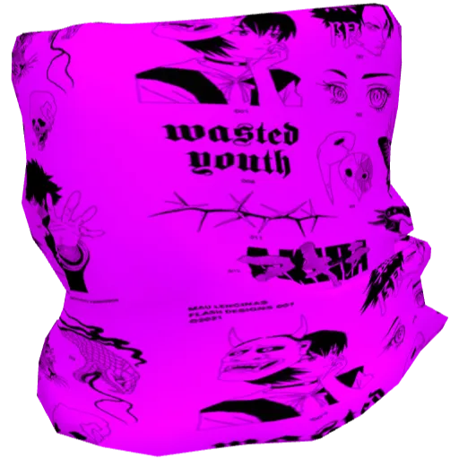 Розовый высокий шарф