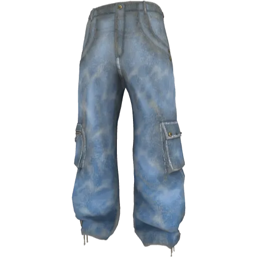 Голубые полосатые штаны