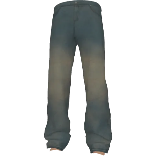 Тускло-зеленые джинсы с эффектом испорченности