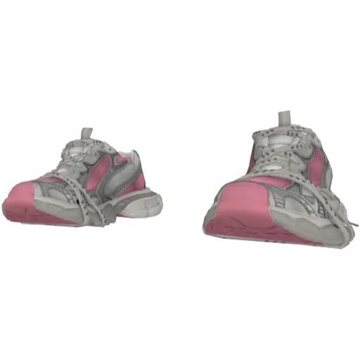 Бело-розовые кроссовки Balemciaga (Luminoforo)