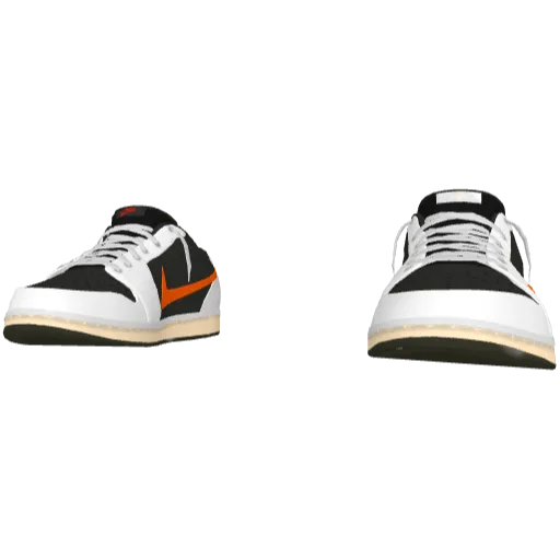 Бело-оранжевые кроссовки Nice Reverse Swoosh (Luminoforo)