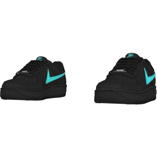 Черно-голубые кроссовки Nice Flow Force 1 