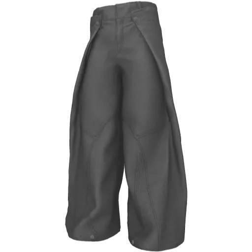 Темно-серые широкие штаны