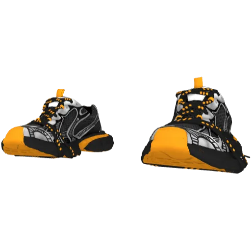 Черно-желтые кроссовки Balemciaga (Luminoforo)