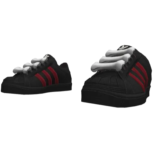 Черные кроссовки Adibas с костями