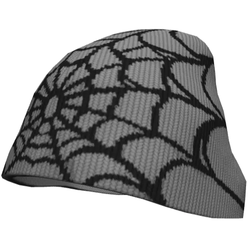 Белая шапка с черной паутиной