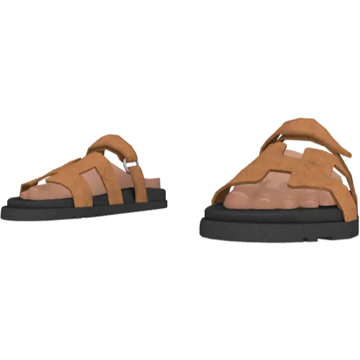 Оранжевые тапочки HEMES