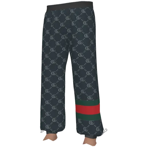 Темно-серые спортивные штаны с паттерном Guchi